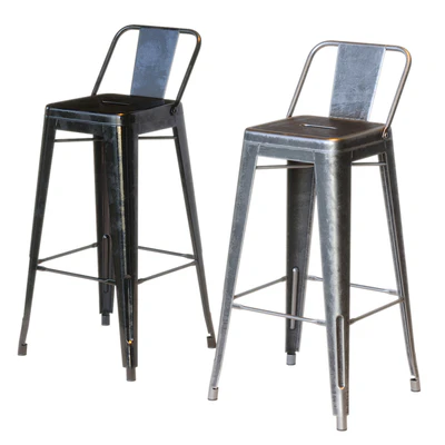 Xavier Pauchard Tolix Style Metal Bar Stool — Вид 2