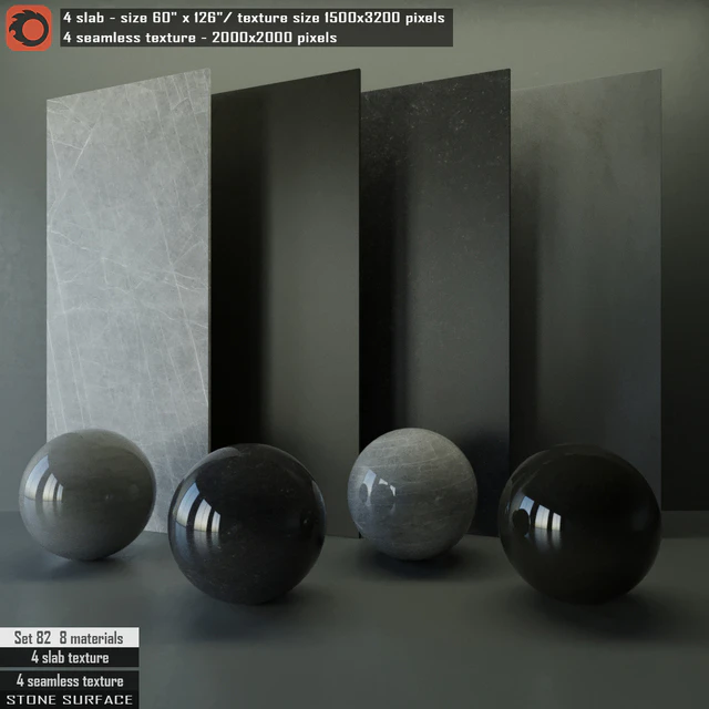 Stone Slab & Seamless texture Set 82 — Скачать