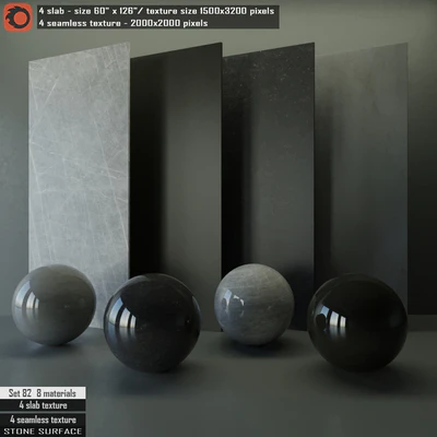 Stone Slab & Seamless texture Set 82 — Вид 1