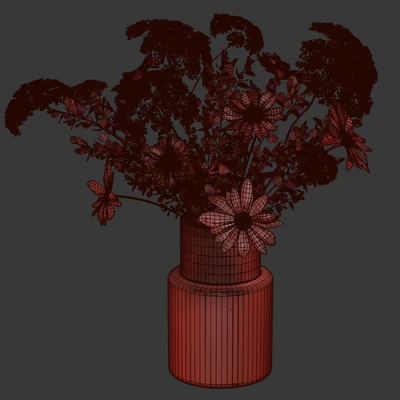 Bouquet of flowers in a vase Ikea — Ver 3