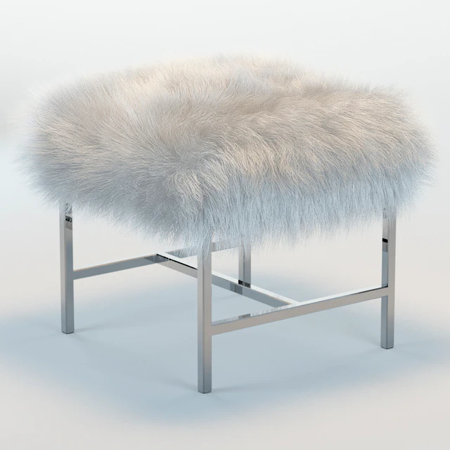 Tavi mongolian faux fur stool — Descargar