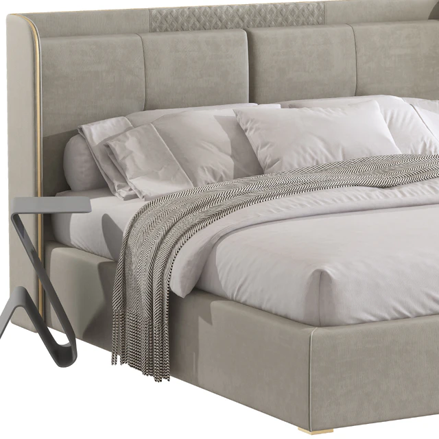 White Wingback Bed 102 — Скачать