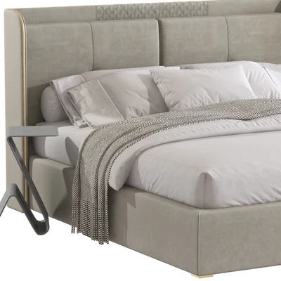 White Wingback Bed 102 — Вид 2