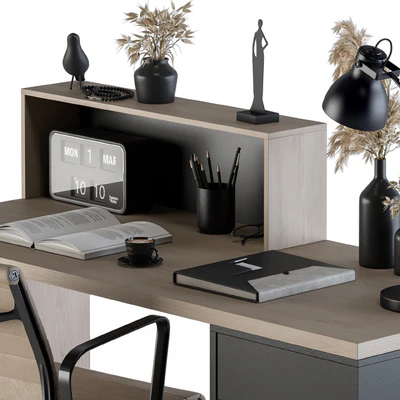 Work Table with Dried Plants - Set 82 — Ver 2