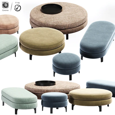 Minotti Denny Pouf Set — Вид 2