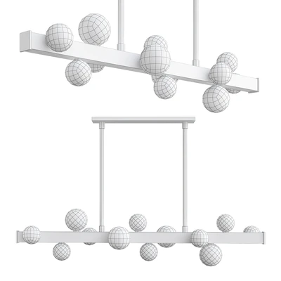 Mini Hinsdale 12-Light Sputnik Linear LED Chandelier — Ver 2