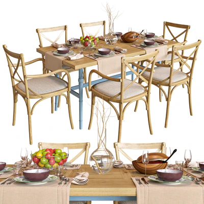 DINETTE WOODEN PROVENCE — Ver 1