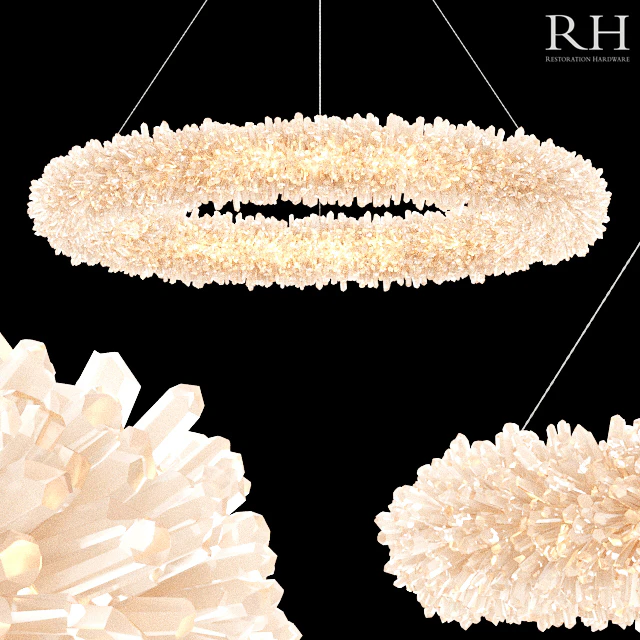 Люстра Restoration Hardware Geode Quartz Crystal Chandelier 40" — Скачать