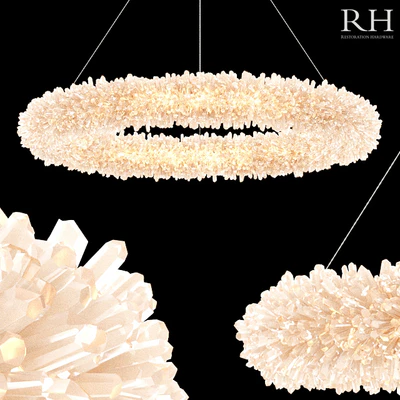 Люстра Restoration Hardware Geode Quartz Crystal Chandelier 40" — Вид 1