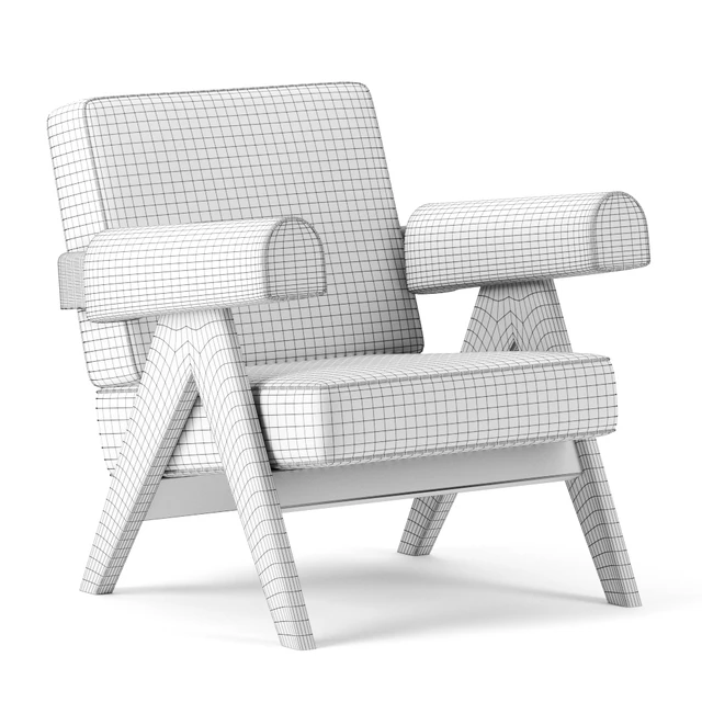 053 Capitol Complex Armchair by Pierre Jeanneret — Descargar