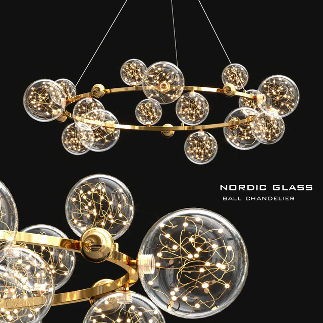 Nordic glass ball chandelier — Descargar