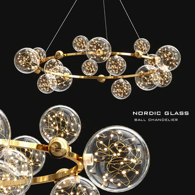Nordic glass ball chandelier — Ver 1