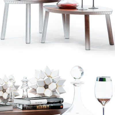 IKEA \ STOCKHOLM \ Set of tables, 2 pcs. + Decor. — Ver 2
