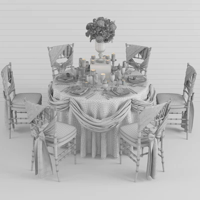Свадебный стол на 6 персон 2 Vray — Вид 2