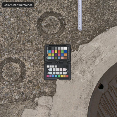 circular patterned concrete road texture — Ver 4