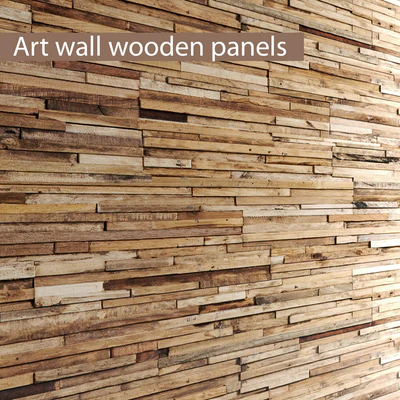 ART wall of boards. panel from boards, wooden decor, boards, wooden wall, panel, slats — Ver 1