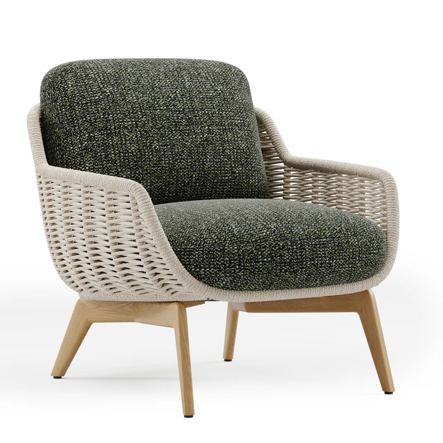 Outdoor Garden Woven Lounge Armchair Belt Cord — Descargar