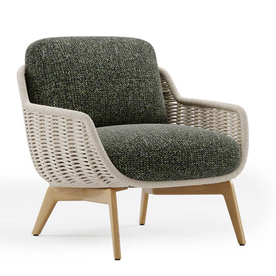 Outdoor Garden Woven Lounge Armchair Belt Cord — Ver 3