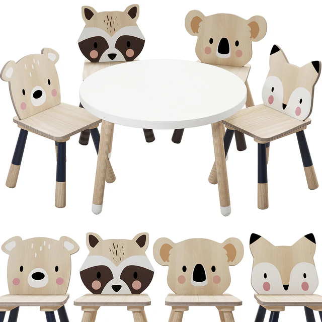 Tender Leaf Forest Table and Chair for Children — Descargar