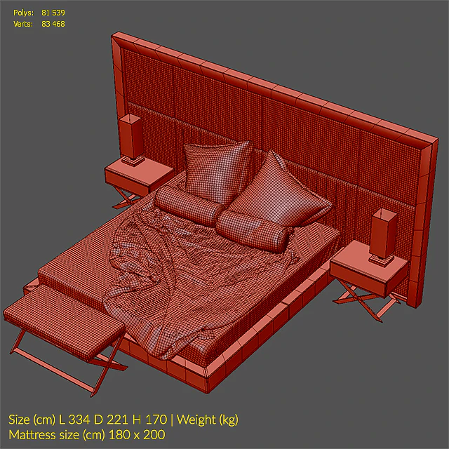 Bed Kimera Double Bed set by Capital (Atmosphera) — Download