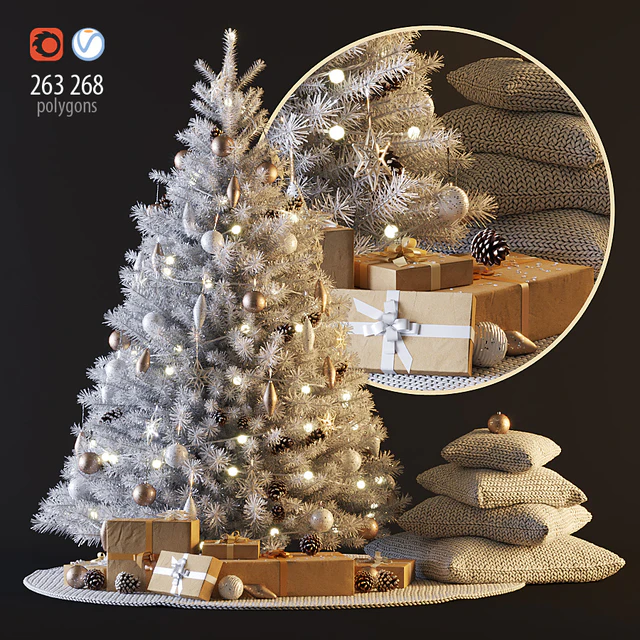 White Christmas tree — Descargar