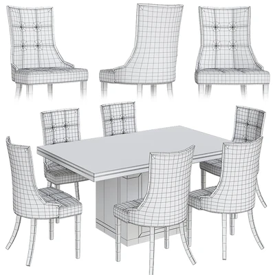 Cream marble dining table — Вид 2