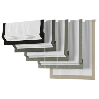 Roman Curtains 47 | Loganova | Border Chevalle Design Flat Linen — Ver 2