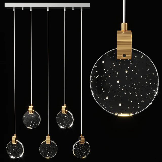 Pendant rectangular 5 light RENORD by Romatti — Скачать