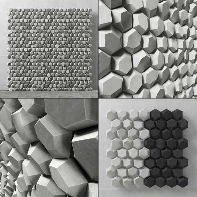 Panel decorative hexagon / Panel of hexagons — Descargar