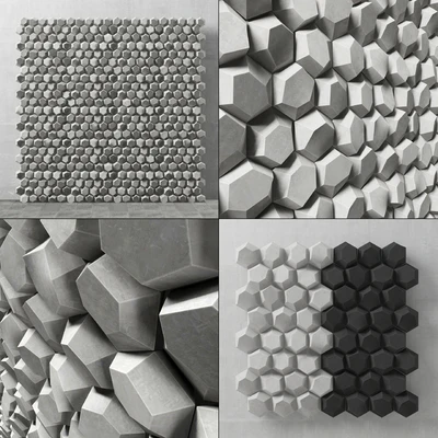 Panel decorative hexagon / Panel of hexagons — Ver 1
