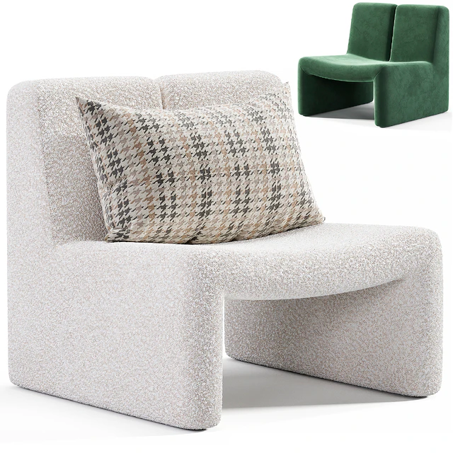 Dario Green Boucle Accent Chair By CB2 — Скачать