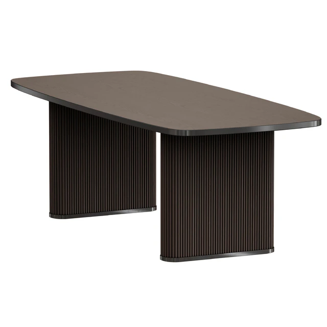 Walton Ribbed Leg Dining Table (Crate and Barrel) — Descargar