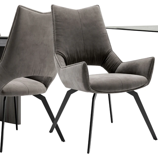 Dining chair BC1241 and table Meteor 180 — Descargar