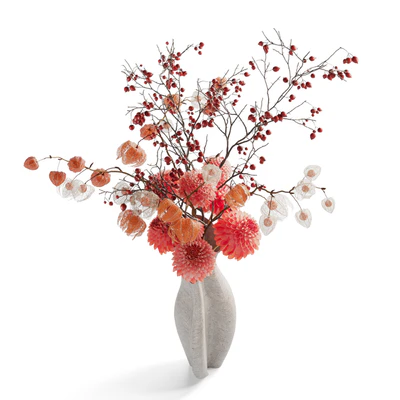 Autumn bouquet with dahlias, physalis and hawthorn — Ver 3