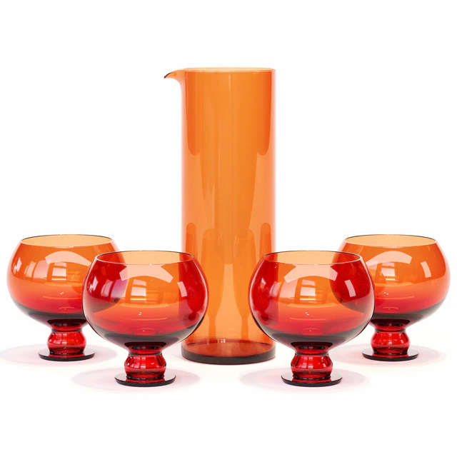 HKliving / Funky Orange Glassware Set — Descargar