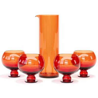 HKliving / Funky Orange Glassware Set — Ver 1