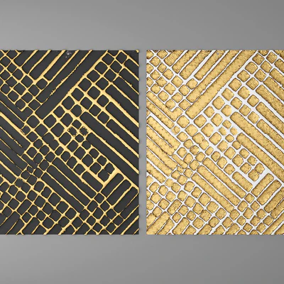 Декор для стены. Панель. 3D, декор для стены, картина, золото, люкс, luxury, декор, арт, современное искусство, абстракция — Вид 1