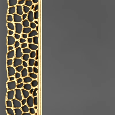 Arteriors Bransen Mirror, зеркало, рама, luxury декор, золото, перфорация, абстракция — Вид 2