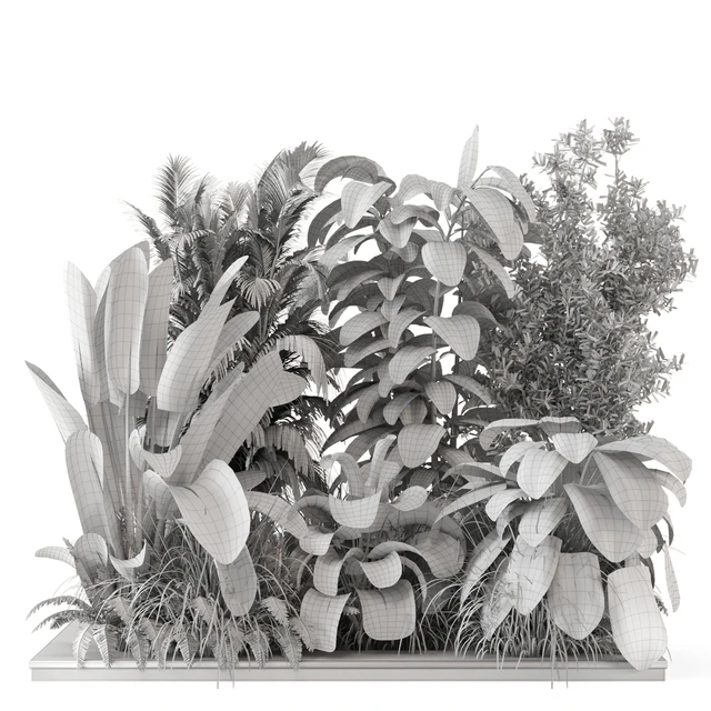 Outdoor Garden Set Bush and Tree - Garden Set 999 — Descargar