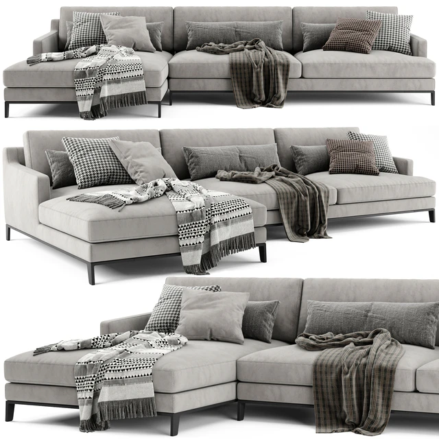 Poliform Bellport Chaise Longue Sofa — Descargar