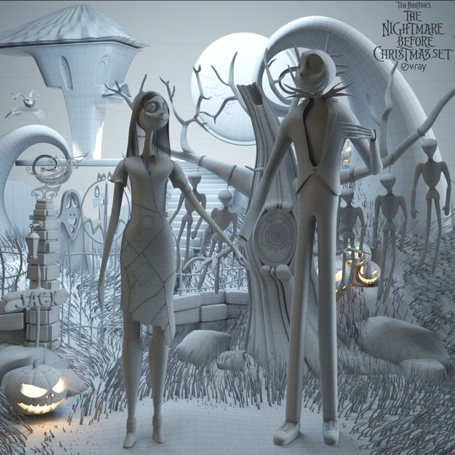 The nightmare before christmas set Sally &amp; Jack — Descargar