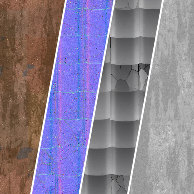 Roof Tile Materials 49- Concrete Roofing by Sbsar generator | Seamless, Pbr, 4k — Скачать