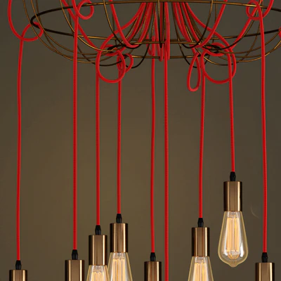 Chandelier Blood Wire Chandelier Red 10 — View 2