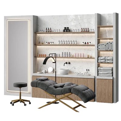 Beauty salon with couch and accessories \ Figuratti P03 — Вид 1
