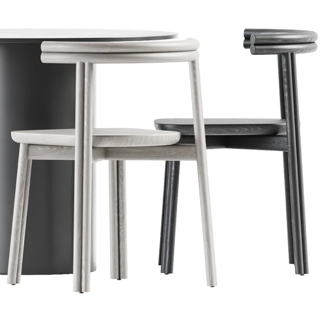 Dial Dining Table and Twill Chair by DesignByThem — Descargar