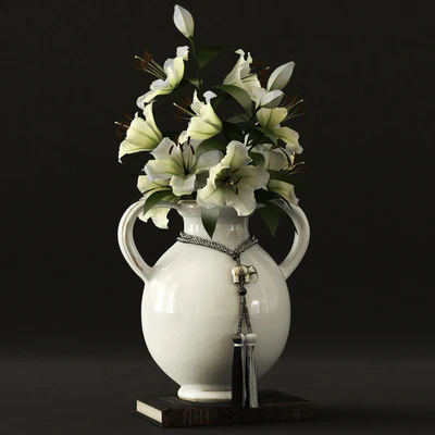 Pottery Barn / Braided Black Elephant VaseTassel — Вид 1