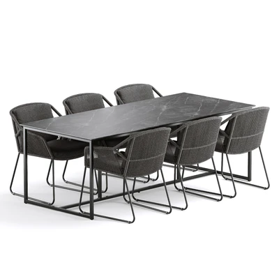Outdoor Garden Woven Dining Set — Вид 1