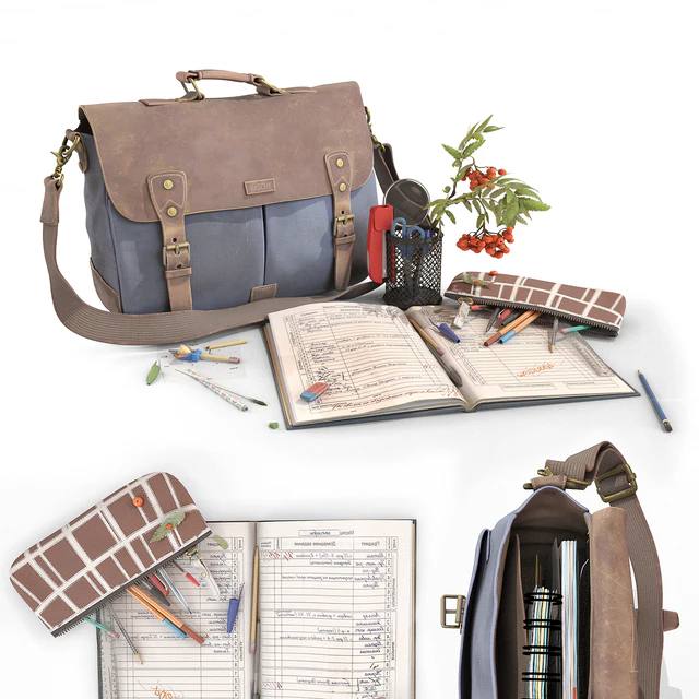 School Bag and Stationery — Скачать