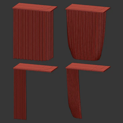 Fabric curtain for a corner bathroom with fastening to the ceiling — View 2