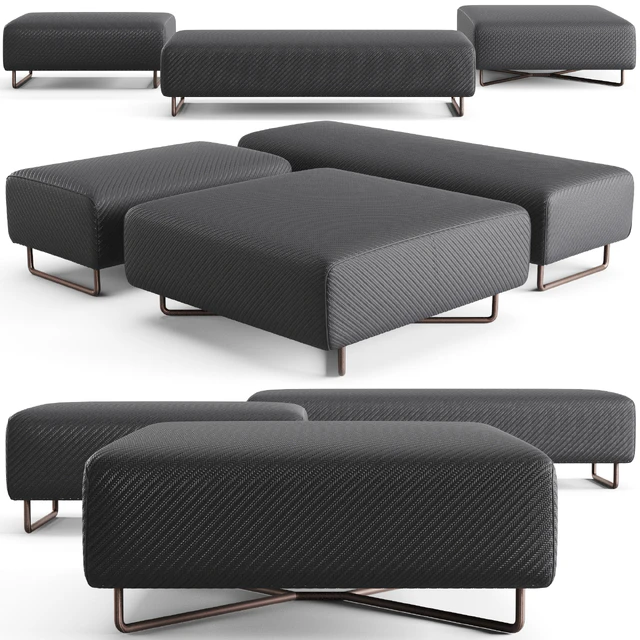 Minotti Sunray Luke Benches — Скачать
